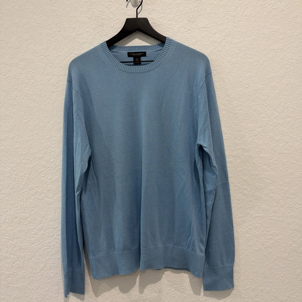 Banana Republic Light Blue Men's Silk Cashmere Longsleeve Sweater Size Large